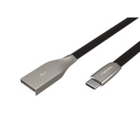 Кабел/преходник Natec USB-C(M) -> USB-A (M) 2.0 cable 1m. Black metal